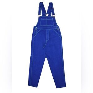 Cross Colours Brushed Twill Overalls Bibs Women’s Medium Cobalt Blue 90s Hip Hop